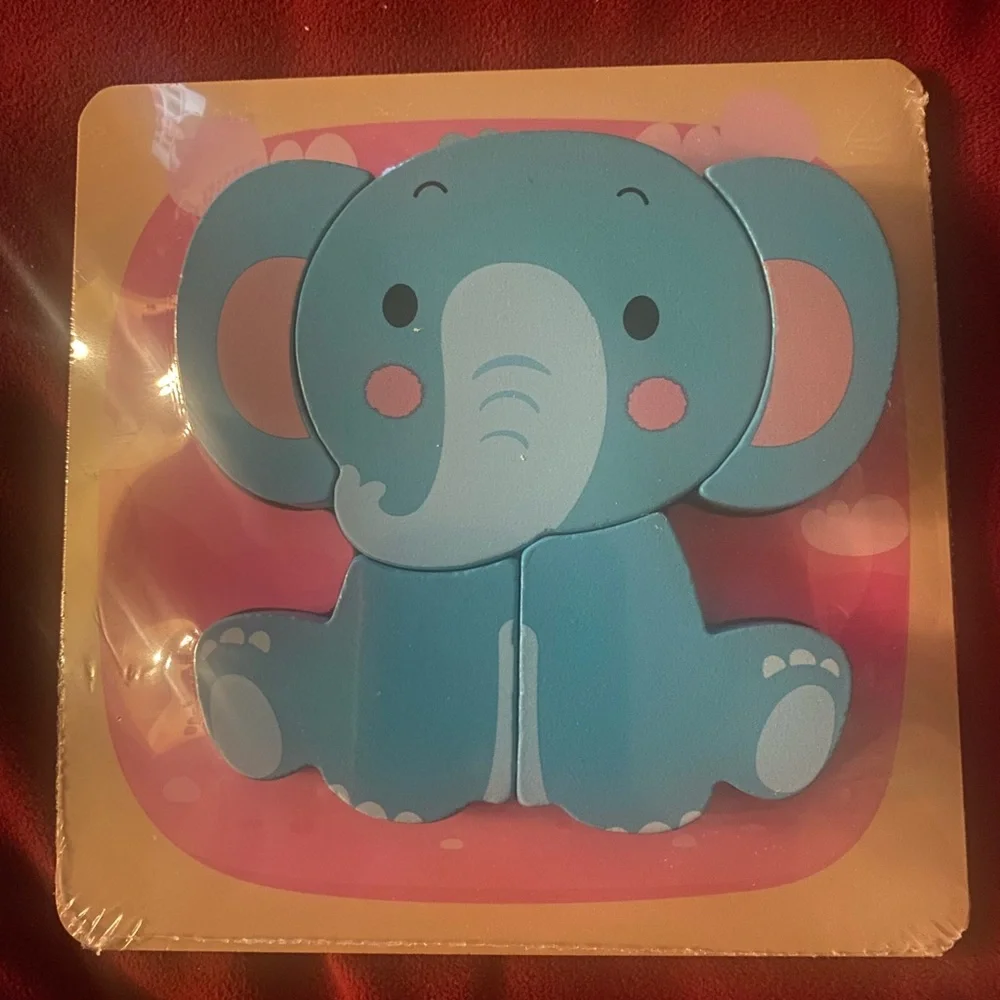 Puzzles-Wooden-Animals-6 total-wrapped - Picture 6 of 7